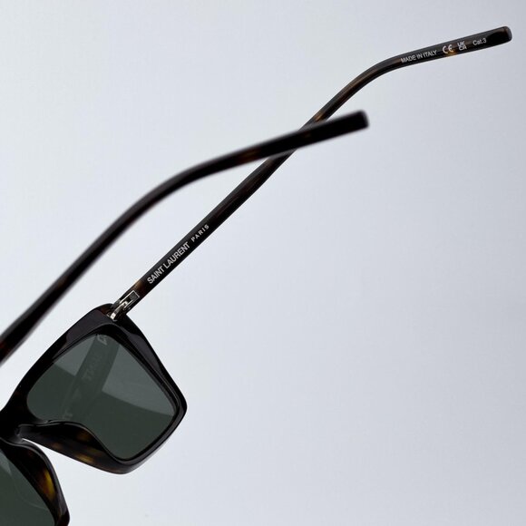 Saint Laurent SL737 MICA THIN 002 Men BRAND NEW Sunglasses Havana Grey Cat Eye - Picture 10 of 12